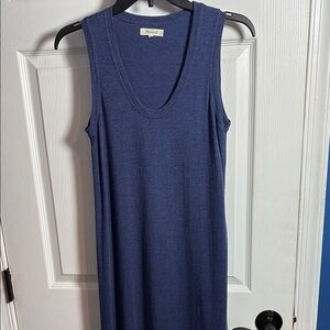 Madewell Maxi Sleeveless Dress Heather Blue Small